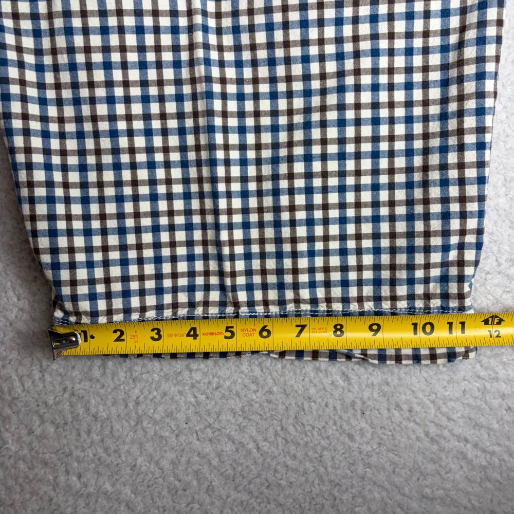 American Eagle Plaid baggy Shorts Mens 34 Blue Brown skater Y2K Longer Length - Picture 6 of 8